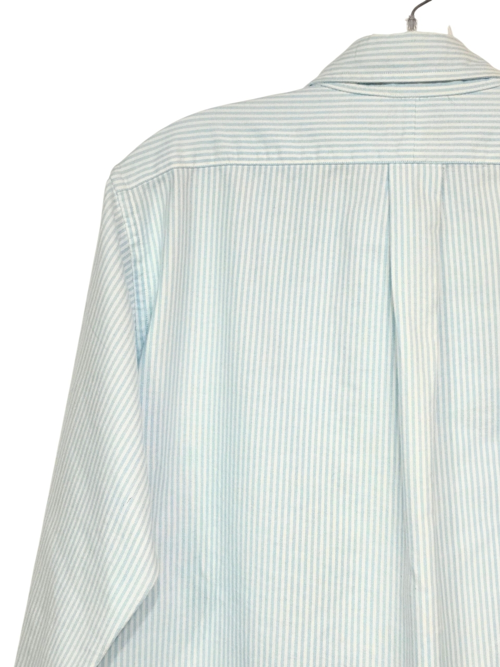 Ralph Lauren Classic Fit Teal White Stripe Button Down Colored Pony Size 12 - Picture 7 of 12